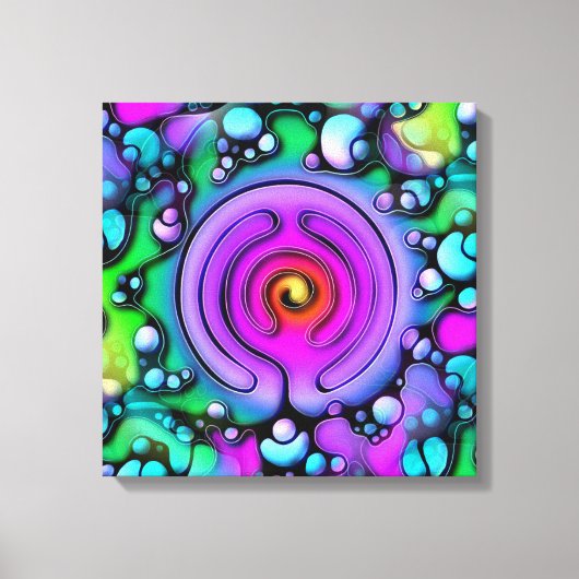 Lebensweise - Muster neurografischer Kunst 2 Leinwanddruck (Vorderseite)