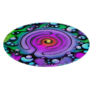 Lebensweise - Muster neurografischer Kunst 2 Schneidebrett