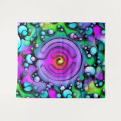 Lebensweise - Muster neurografischer Kunst 2 Wandteppich (Vorderseite (Horizontal))