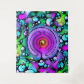 Lebensweise - Muster neurografischer Kunst 2 Wandteppich (Vorderseite)