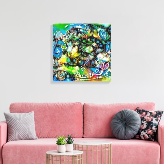 Lebensweise - Neurographische Kunst 7 Leinwanddruck (Insitu (Wohnzimmer))