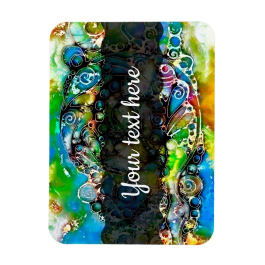 Lebensweise - Neurographische Kunst 7 Magnet (Vertikal)