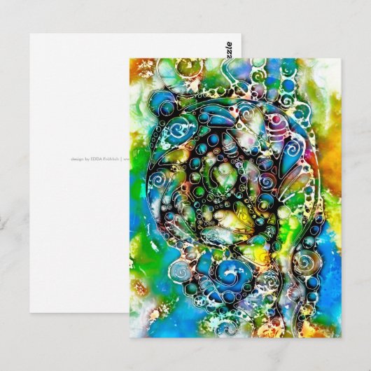Lebensweise - Neurographische Kunst 7 Postkarte (Vorne/Hinten)