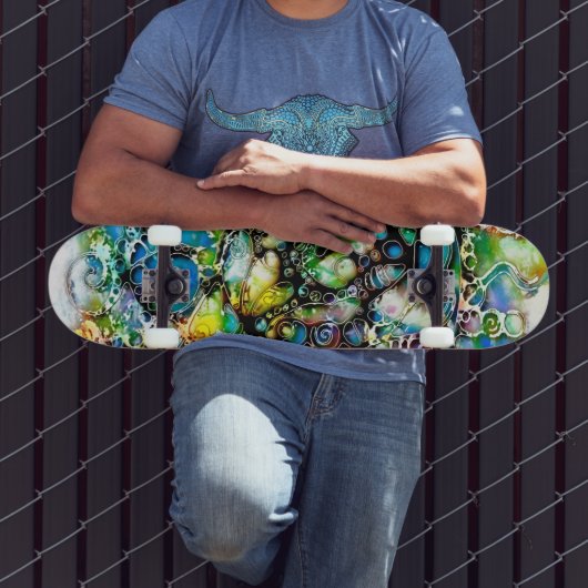 Lebensweise - Neurographische Kunst 7 Skateboard (Außenbereich 3)