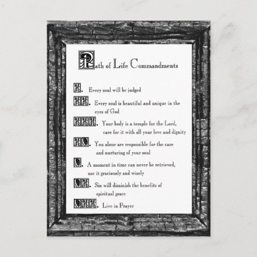 Lebensweise Postkarte (Vorderseite)