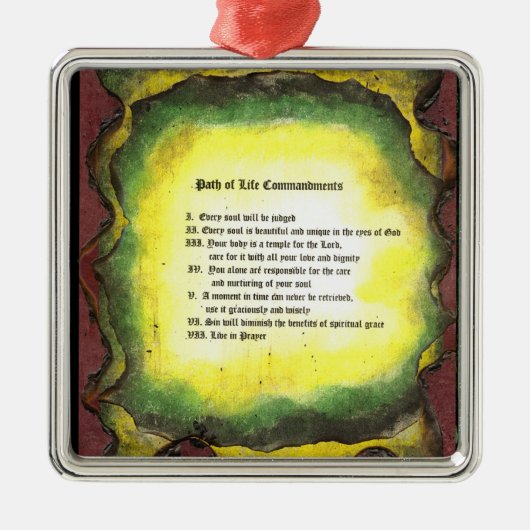 Lebensweise Silbernes Ornament (Vorne)