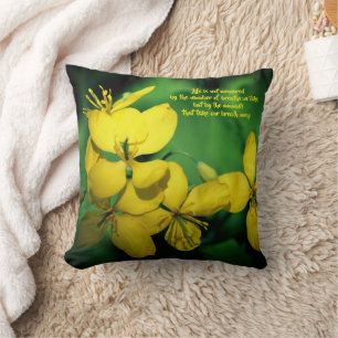 Lebensweisheiten Blumen Kissen