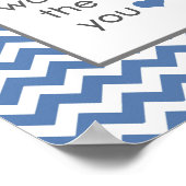 Lebensweisheiten in Navyblau Poster (Ecke)