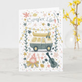 Lebensweiße Grußkarte des Campers Karte (Gelbe Blume)