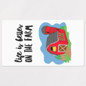 Lebenszeichen der landwirtschaftlichen Betriebe Etiketten (Design 1)