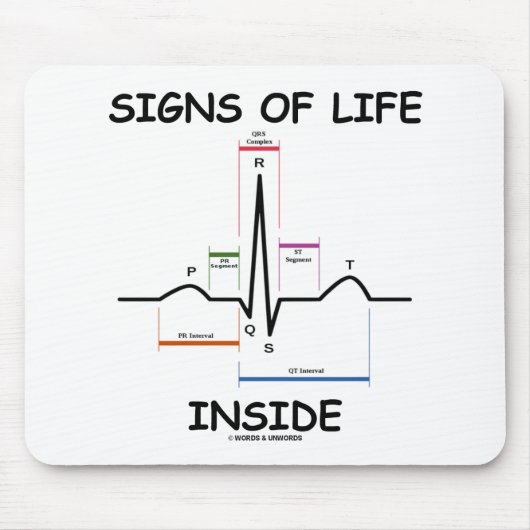 Lebenszeichen Innere (ECG/EKG Herzschlag) Mousepad (Vorne)