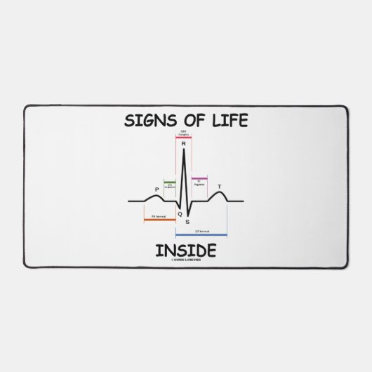 Lebenszeichen innerhalb des medizinischen Herzschl Schreibtischunterlage (Vorderseite)