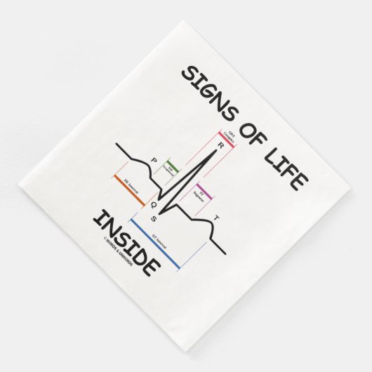 Lebenszeichen innerhalb des medizinischen Herzschl Serviette (Ecke)