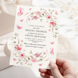 Lebenszeit der Schmetterlinge Blumenbeete Brautpar Einladung