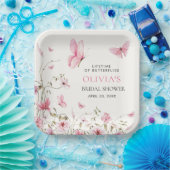 Lebenszeit der Schmetterlinge Blumenbeete Brautpar Pappteller (Party)