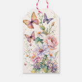 Lebenszeit der Schmetterlinge Blumengefälligkeit f Geschenkanhänger (Rückseite)