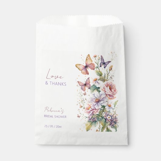 Lebenszeit der Schmetterlinge Blumengefälligkeit f Geschenktütchen (Vorderseite)