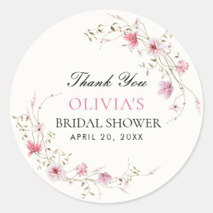 Lebenszeit der Schmetterlinge Florale Hochzeitsdus Runder Aufkleber