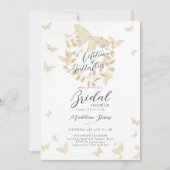 Lebenszeit der Schmetterlinge Gold Garden Brautpar Einladung (Vorderseite)