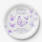 Lebenszeit der Schmetterlinge Lavender Brautparty Pappteller (Vorderseite)