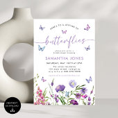 Lebenszeit der Schmetterlinge Wildblumen Brautpart Einladung