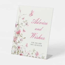 Lebenszeit der Schmetterlingsberater wünscht Braut Sockelschild