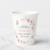 Lebenszeit des Brautparty der Schmetterlinge Pappbecher (Vorderseite)