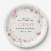 Lebenszeit des Brautparty der Schmetterlinge Pappteller (Vorderseite)