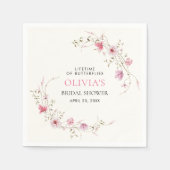 Lebenszeit des Brautparty der Schmetterlinge Serviette (Vorderseite)