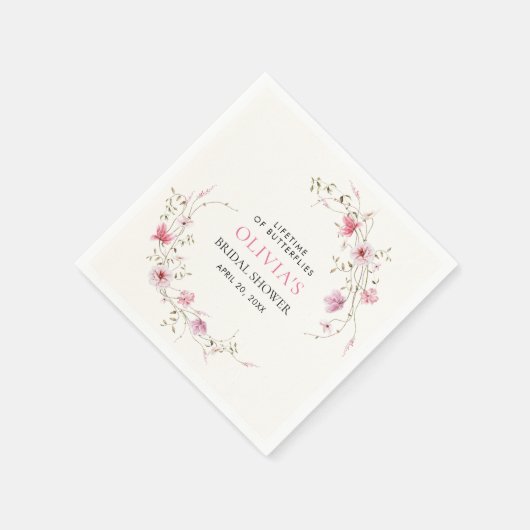 Lebenszeit des Brautparty der Schmetterlinge Serviette (Ecke)