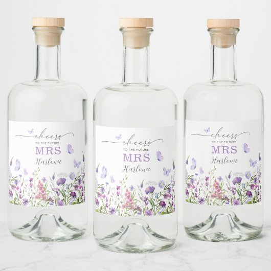 Lebenszeit des Brautparty der Wildblume von Schmet Alkoholflaschenetikett (Flaschen)