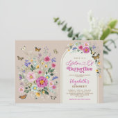 Lebenszeit des Brautparty der Wildblume von Schmet Einladung (Stehend Vorderseite)