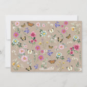 Lebenszeit des Brautparty der Wildblume von Schmet Einladung (Rückseite)