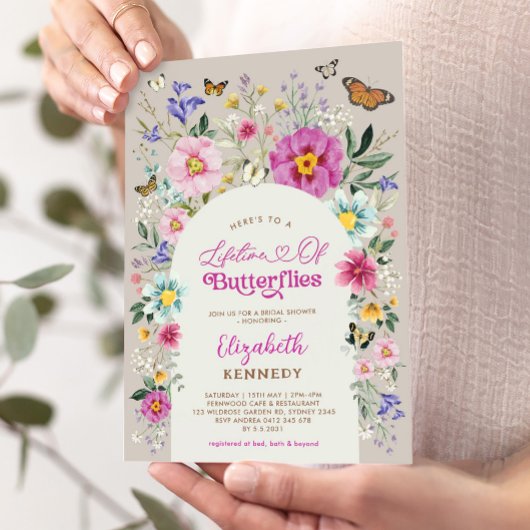 Lebenszeit des Brautparty der Wildblume von Schmet Einladung