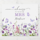 Lebenszeit des Brautparty der Wildblume von Schmet Schaumweinetikett (Einzelnes Label)