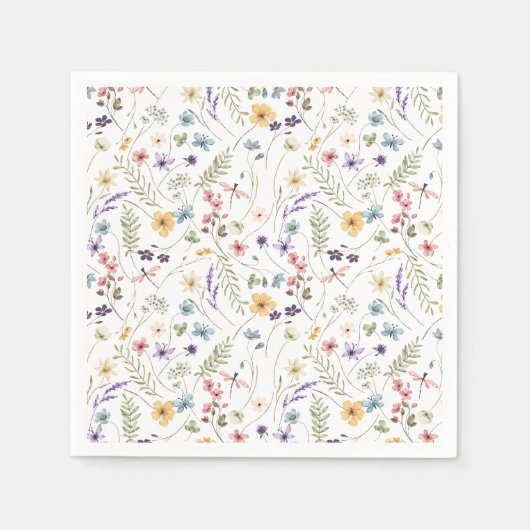 Lebenszeit des Brautparty der Wildblume von Schmet Serviette (Vorderseite)