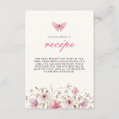 Lebenszeit des Schmetterlingsstipents Brautparty R Begleitkarte (Vorderseite)