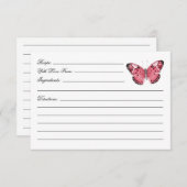 Lebenszeit des Schmetterlingsstipents Brautparty R Begleitkarte (Vorne/Hinten)