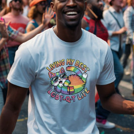 Lebenszeit meiner besten LGBT-Q-T-Lebenslauf-Katze T-Shirt