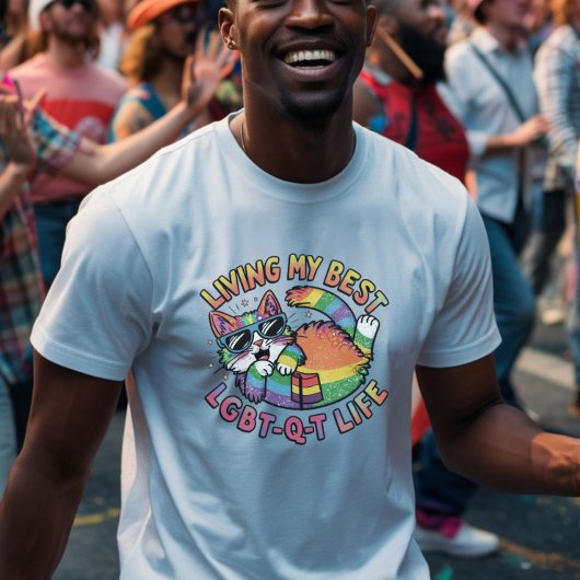 Lebenszeit meiner besten LGBT-Q-T-Lebenslauf-Katze T-Shirt