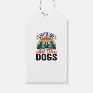 Lebensziel Alle Hunde Vintage-Hundefreund-Design_1 Geschenkanhänger