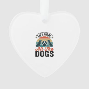 Lebensziel Alle Hunde Vintage-Hundefreund-Design_1 Ornament