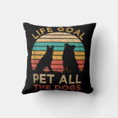Lebensziel Haustier alle Hunde Funny Vintagen Hund Kissen (Rückseite)