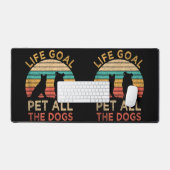 Lebensziel Haustier alle Hunde Funny Vintagen Hund Schreibtischunterlage (Tastatur & Maus)