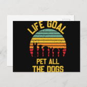 Lebensziel-Haustier-alles-die-Hunde-Lover-Funny Postkarte (Vorne/Hinten)
