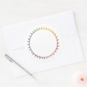 Lebenszirkel - Blätter Runder Aufkleber (Umschlag)