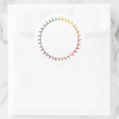 Lebenszirkel - Blätter Runder Aufkleber (Tasche)