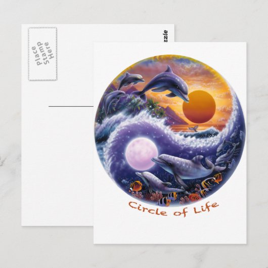 Lebenszirkel Postkarte (Vorne/Hinten)