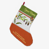 Lebenszyklus eines Monarchfummis Großer Weihnachtsstrumpf (Vorderansicht (hängend))