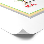 Lebenszyklus eines typischen Moos (Bryophyt) Poster (Ecke)